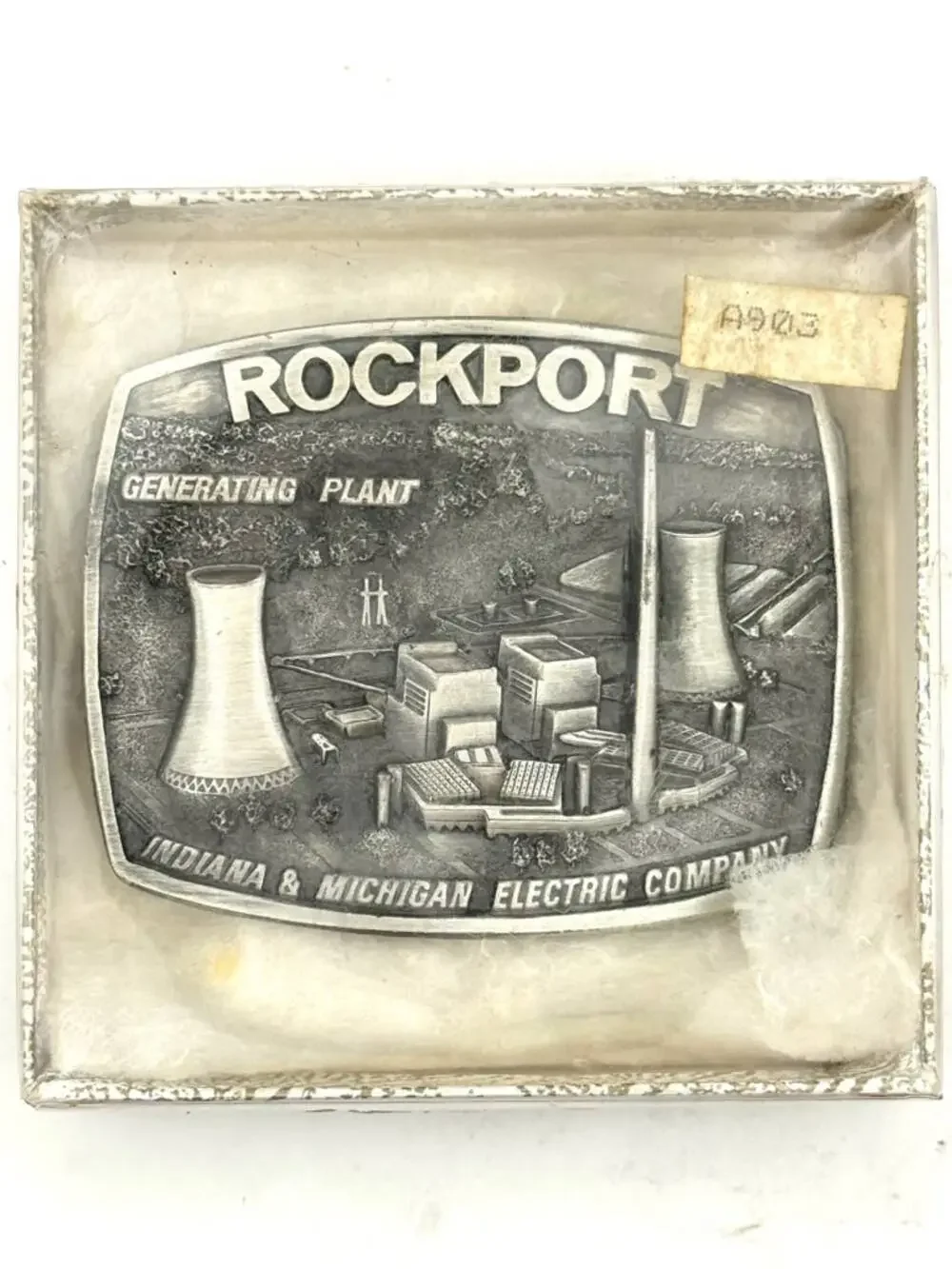 Indiana Michigan Electric Rockport Plant Limited Edition Belt Buckle